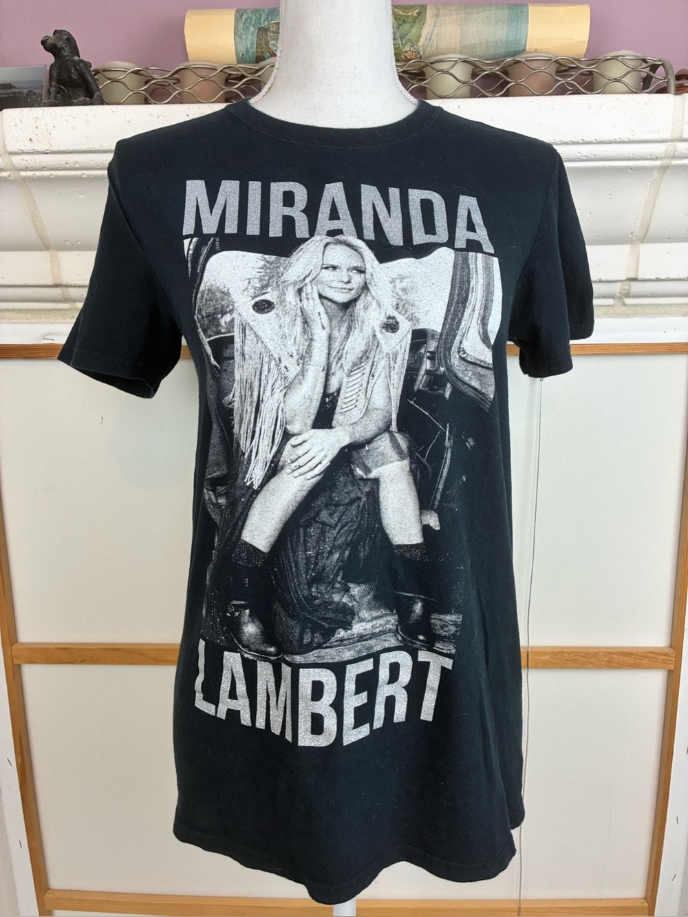 Miranda Lambert concert  Graphic Band Tee w/ Silver Sparkly Lettering